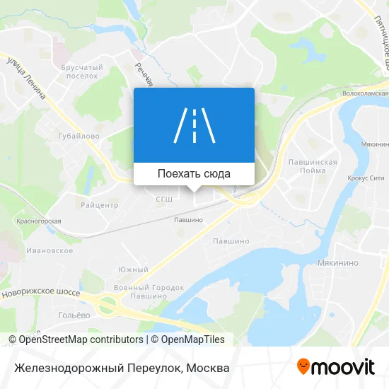 Карта Железнодорожный Переулок