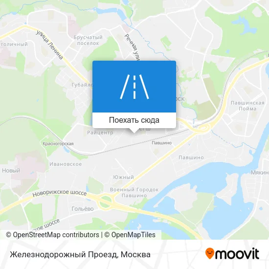 Карта Железнодорожный Проезд