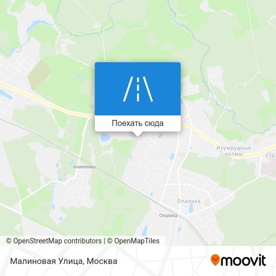 Карта Малиновая Улица