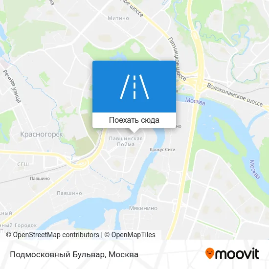 Карта Подмосковный Бульвар