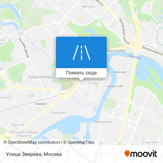 Карта Улица Зверева