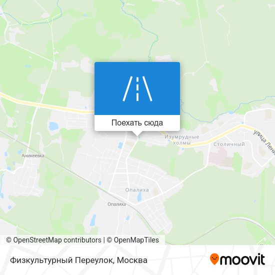 Карта Физкультурный Переулок