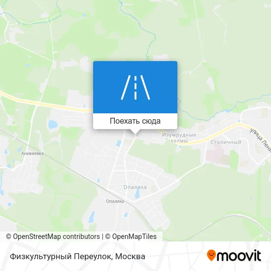 Карта Физкультурный Переулок