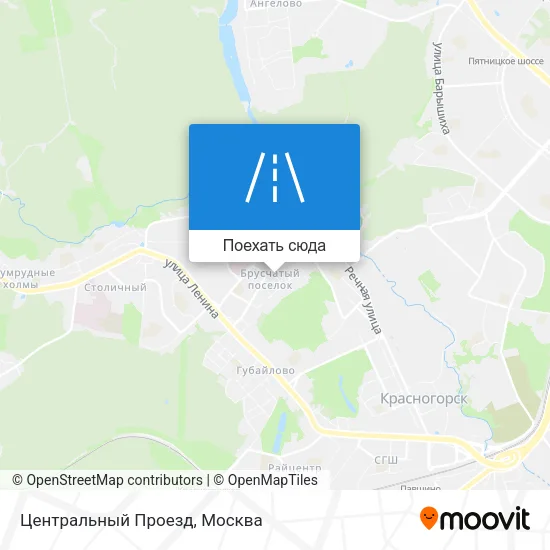Карта Центральный Проезд