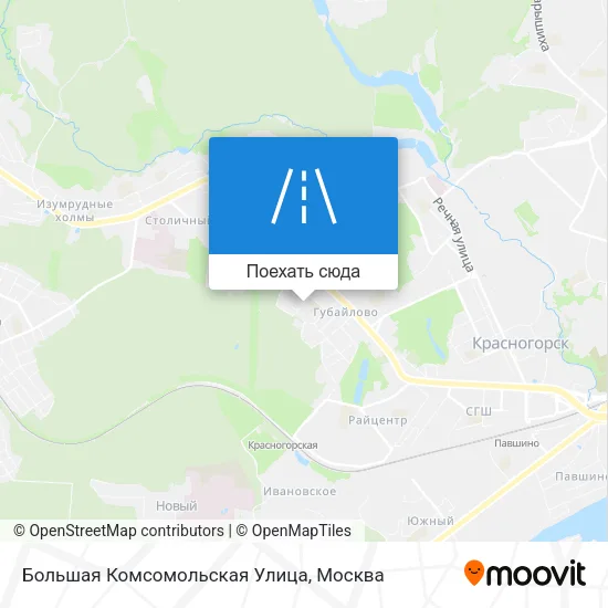 Карта Большая Комсомольская Улица