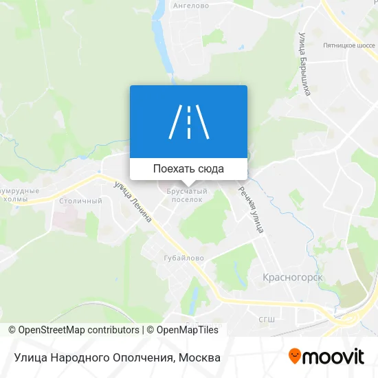 Карта Улица Народного Ополчения