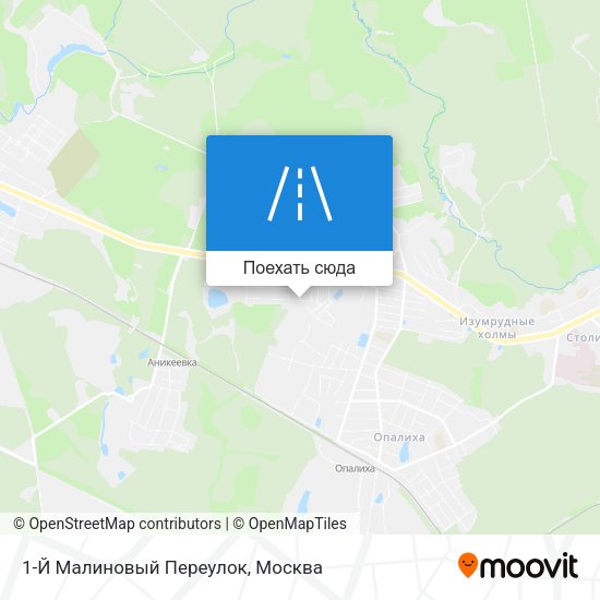 Карта 1-Й Малиновый Переулок