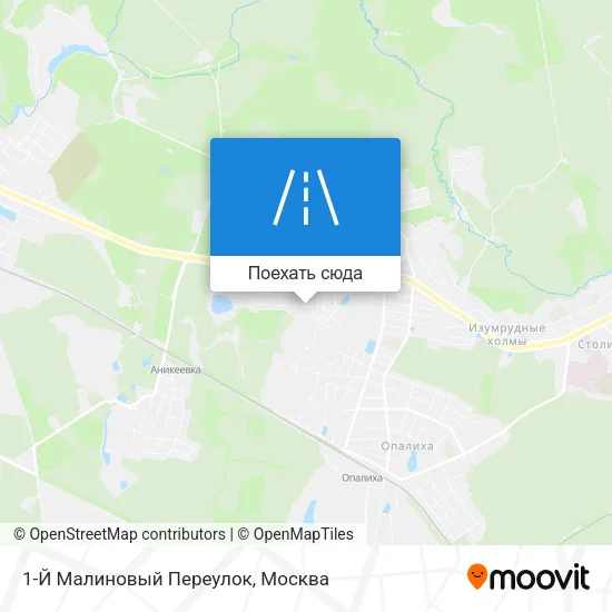 Карта 1-Й Малиновый Переулок