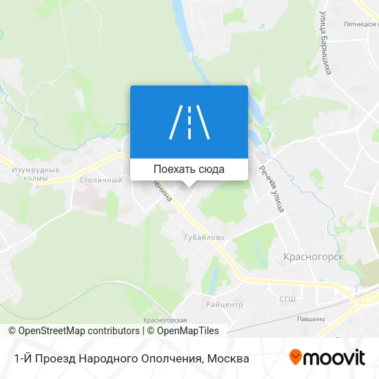 Карта 1-Й Проезд Народного Ополчения