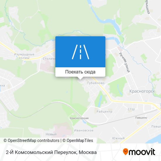 Карта 2-Й Комсомольский Переулок