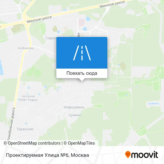 Карта Проектируемая Улица №6