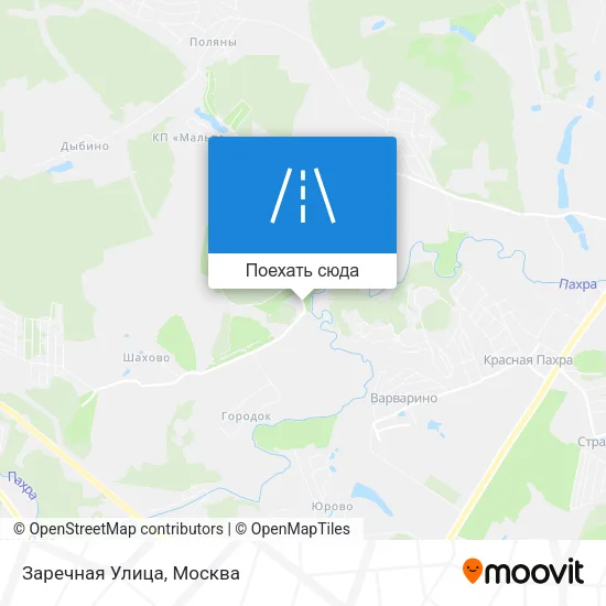 Карта Заречная Улица