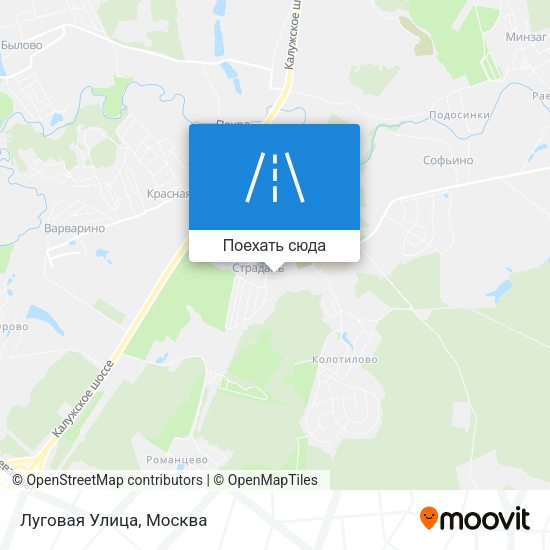 Карта Луговая Улица