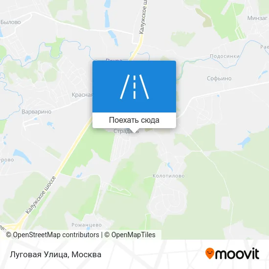 Карта Луговая Улица