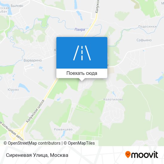 Карта Сиреневая Улица