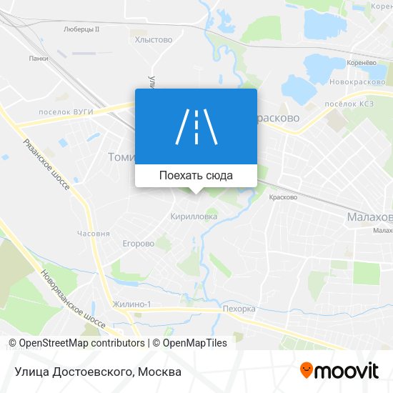 Карта Улица Достоевского