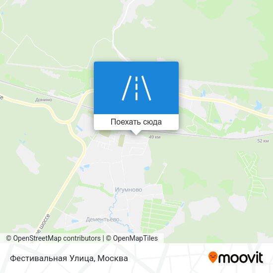 Карта Фестивальная Улица