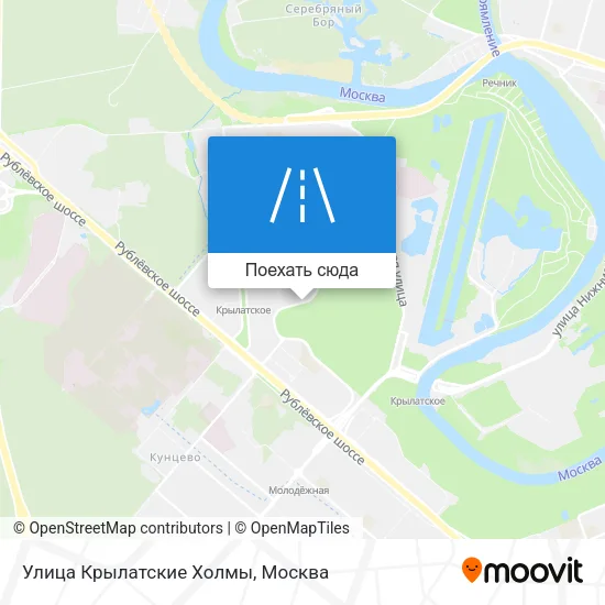 Карта Улица Крылатские Холмы