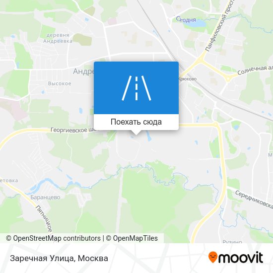 Карта Заречная Улица