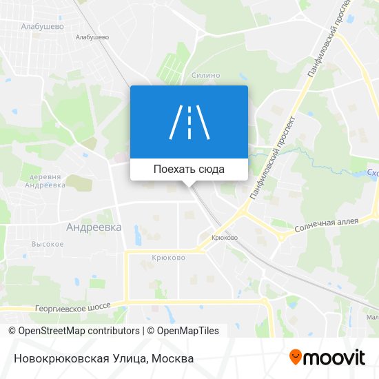 Карта Новокрюковская Улица