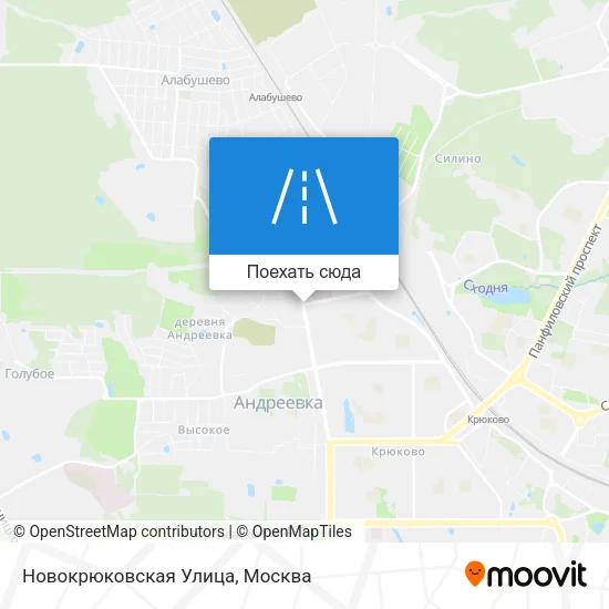 Карта Новокрюковская Улица