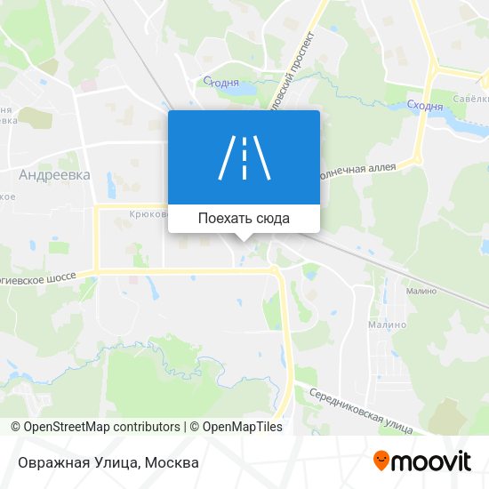 Карта Овражная Улица