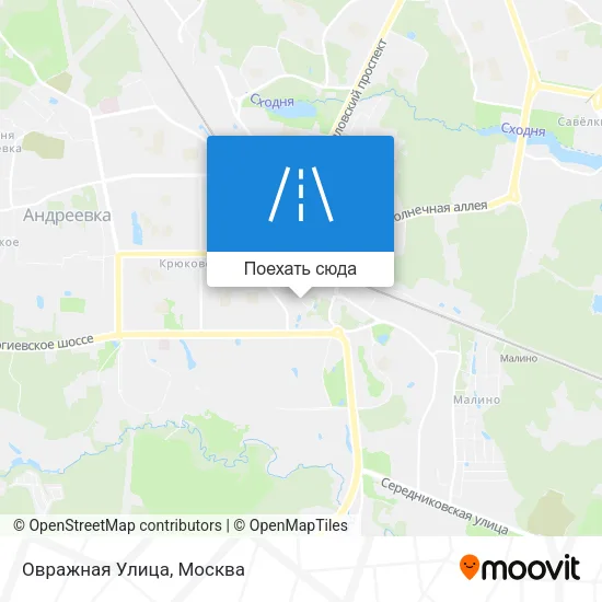 Карта Овражная Улица