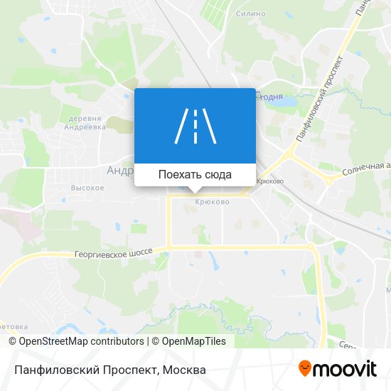 Карта Панфиловский Проспект