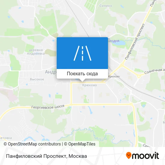 Карта Панфиловский Проспект