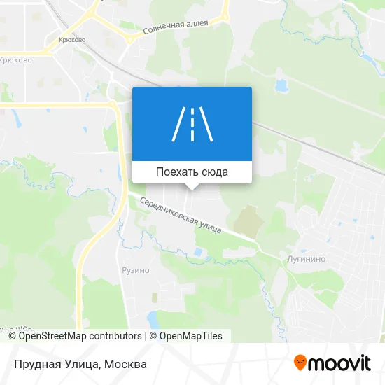 Карта Прудная Улица