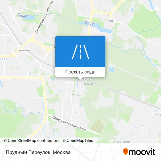 Карта Прудный Переулок