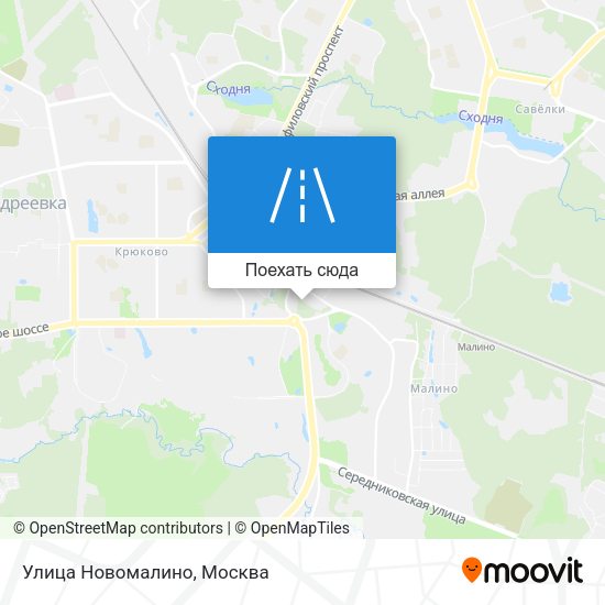 Карта Улица Новомалино