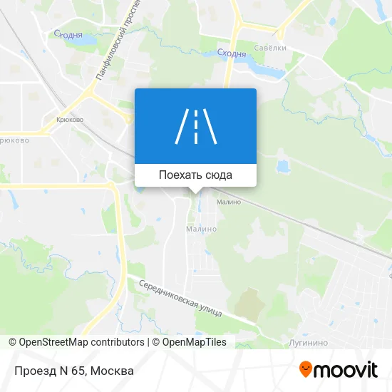 Карта Проезд N 65