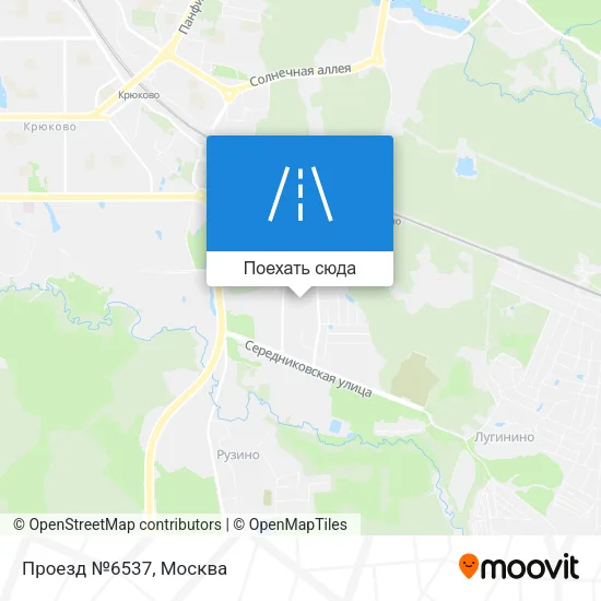 Карта Проезд №6537