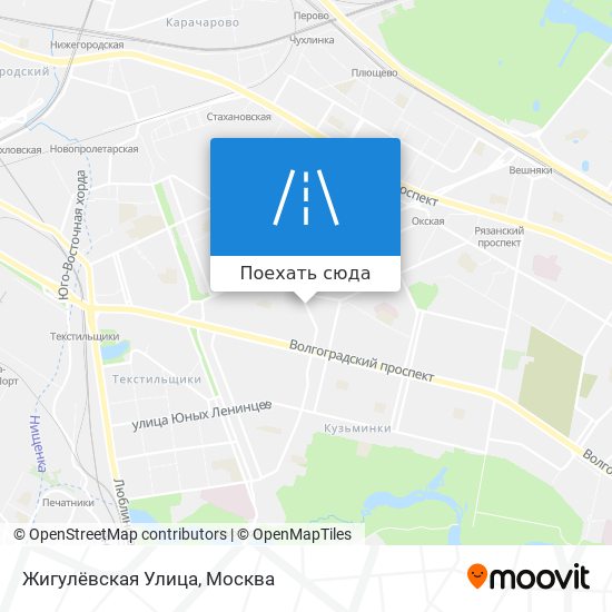 Карта Жигулёвская Улица