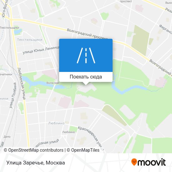Карта Улица Заречье