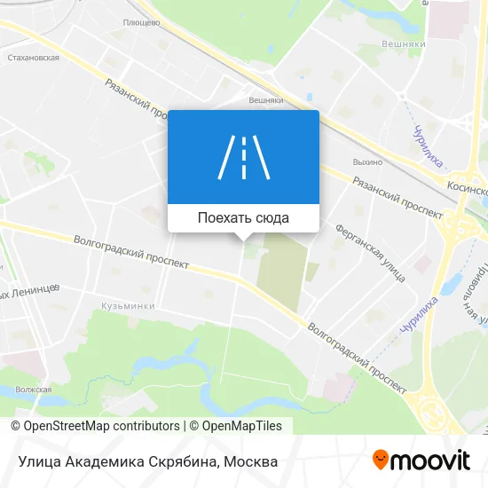 Карта Улица Академика Скрябина