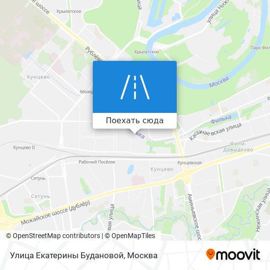 Карта Улица Екатерины Будановой