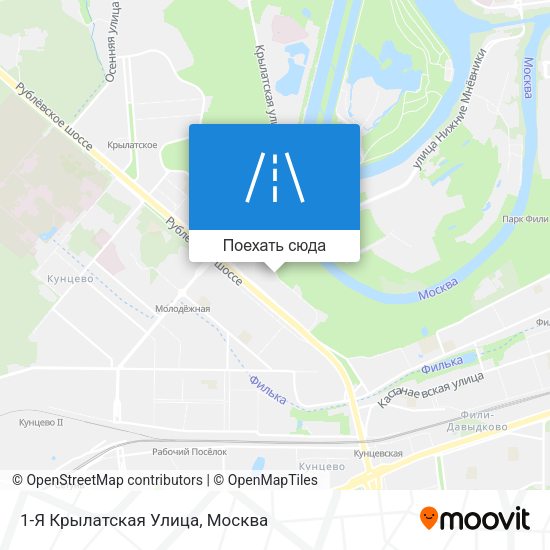 Карта 1-Я Крылатская Улица
