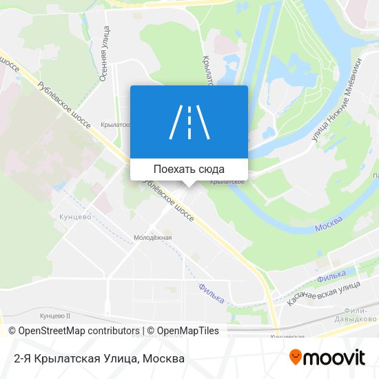 Карта 2-Я Крылатская Улица