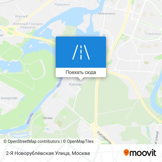Карта 2-Я Новорублёвская Улица
