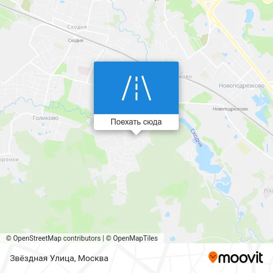 Карта Звёздная Улица