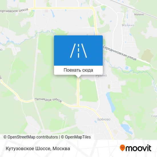 Карта Кутузовское Шоссе