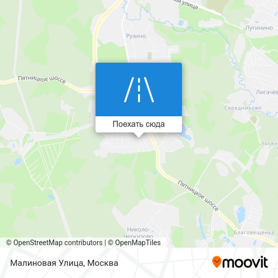 Карта Малиновая Улица