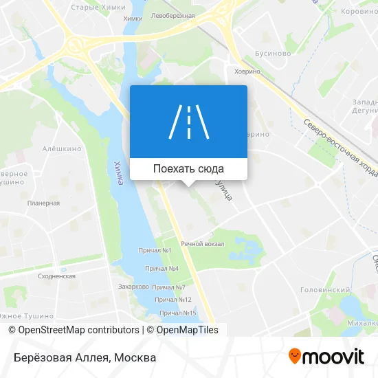 Карта Берёзовая Аллея