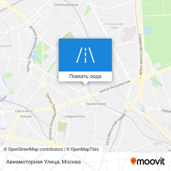 Карта Авиамоторная Улица
