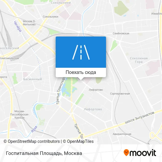 Карта Госпитальная Площадь