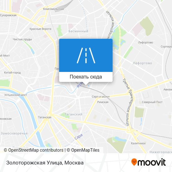 Карта Золоторожская Улица