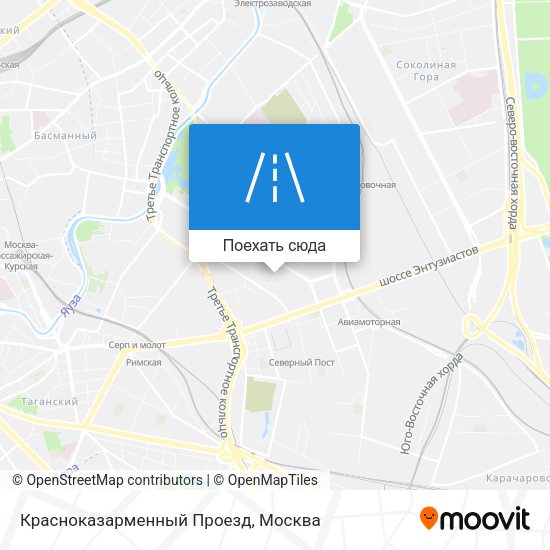 Карта Красноказарменный Проезд