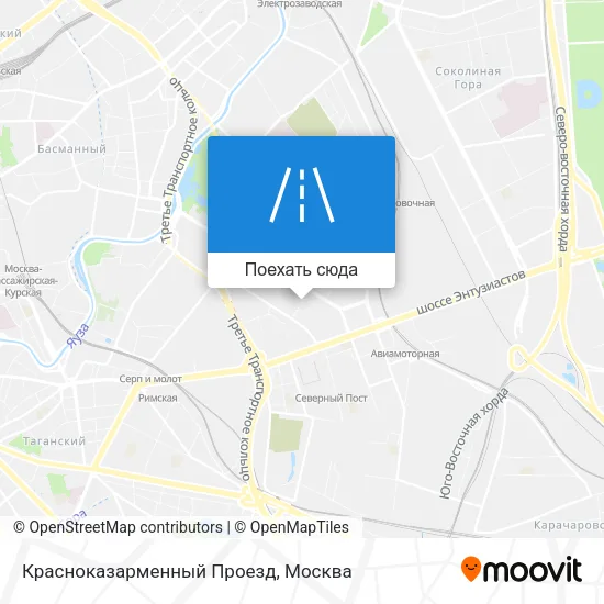 Карта Красноказарменный Проезд